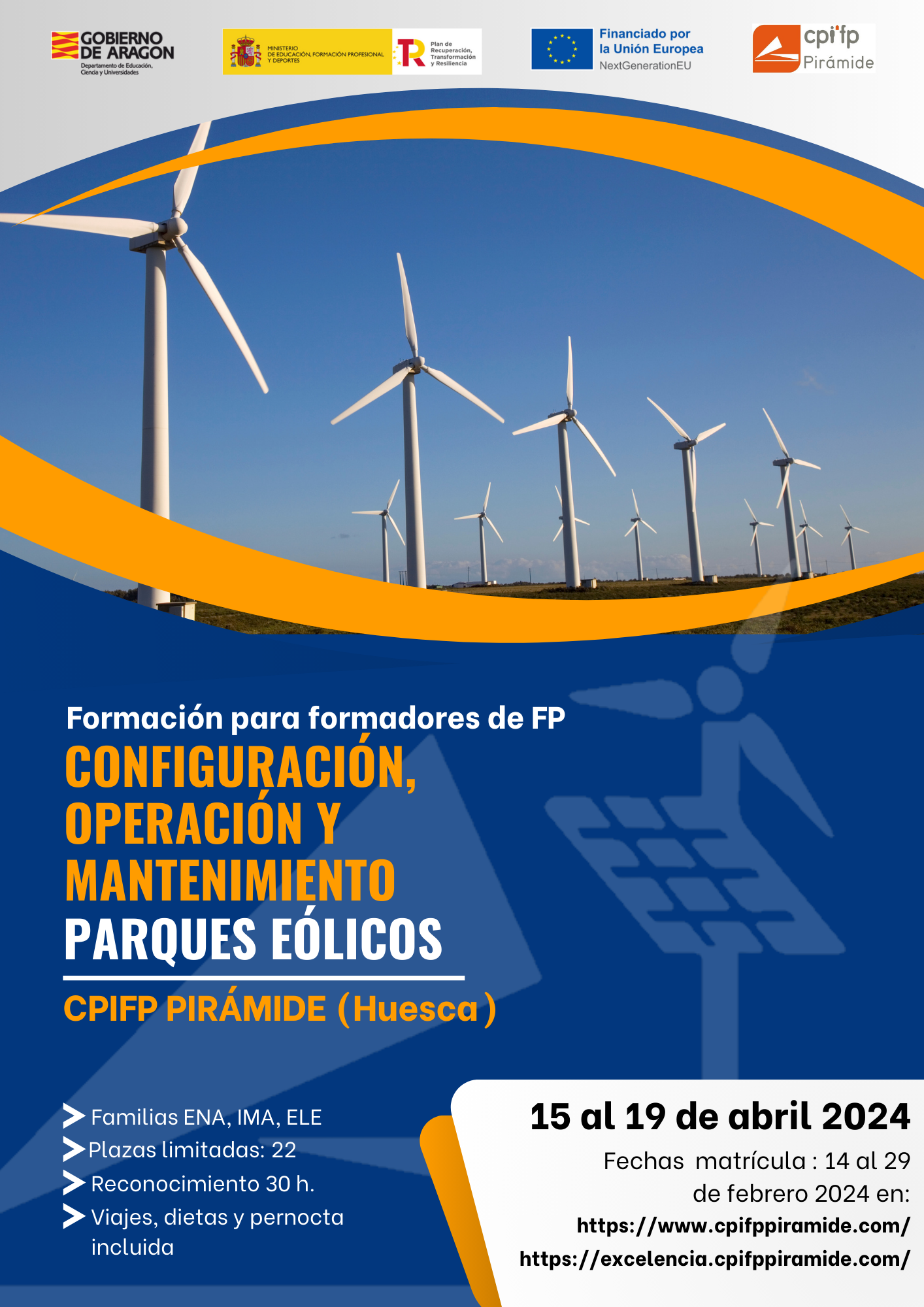 Formación para formadores de FP. Configuración, operación y mantenimiento de parques eólicos